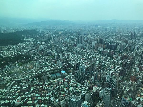 台北101 展望台 台北市内を一望