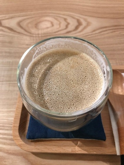 CAFE FUGU Roasters　麺茶ラテの泡